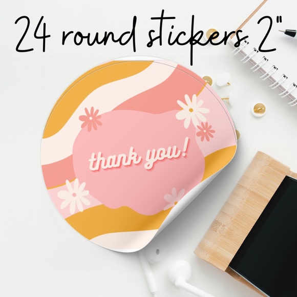 NEW Thank You Stickers Pink Fusion - Picture 1 of 2